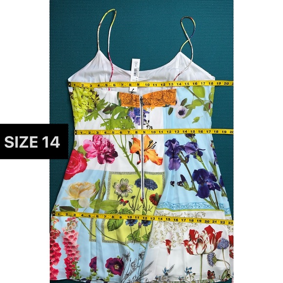 Alice + Olivia Ira Floral Spaghetti Strap Mini Dress - Picture 13 of 15